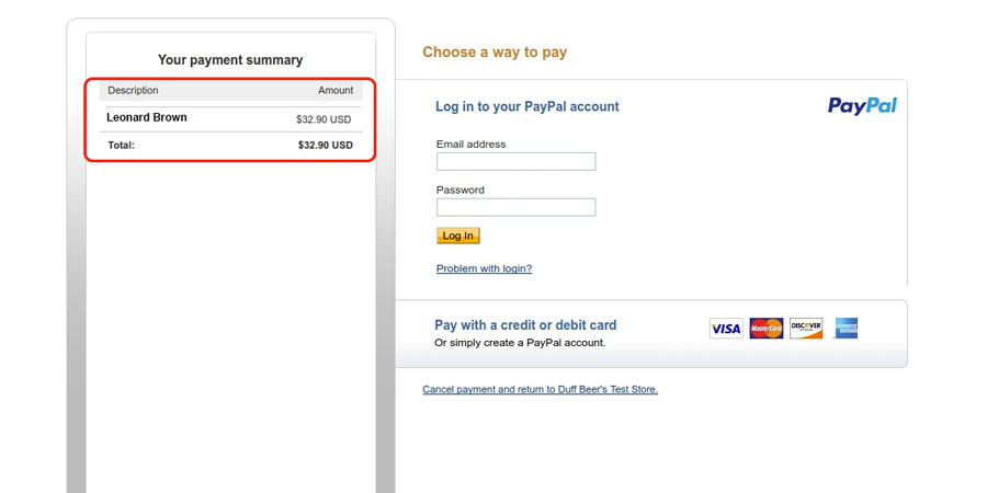 Chained Method-Checkout