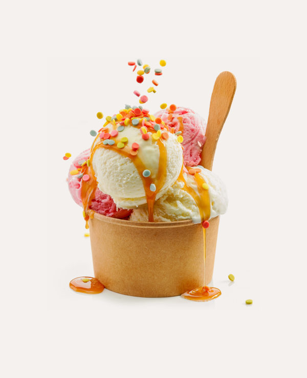 Strawberry & Vanilla icecream - Sugar free, Nuts free