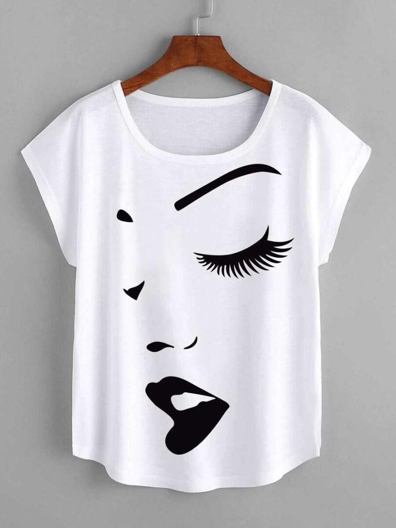 Face print t-shirt