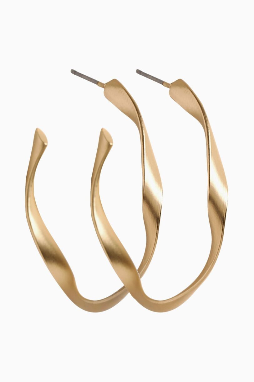 Gold circle earrings