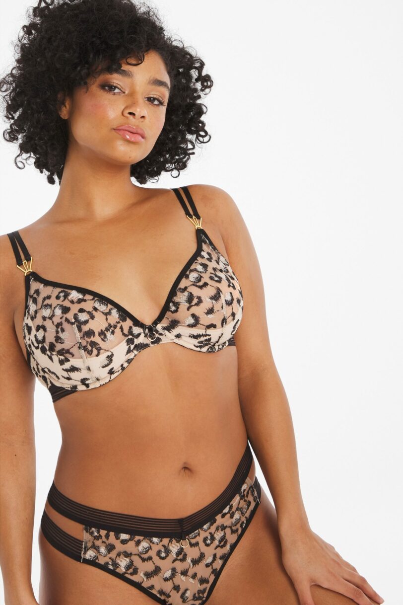 Animal cut bra