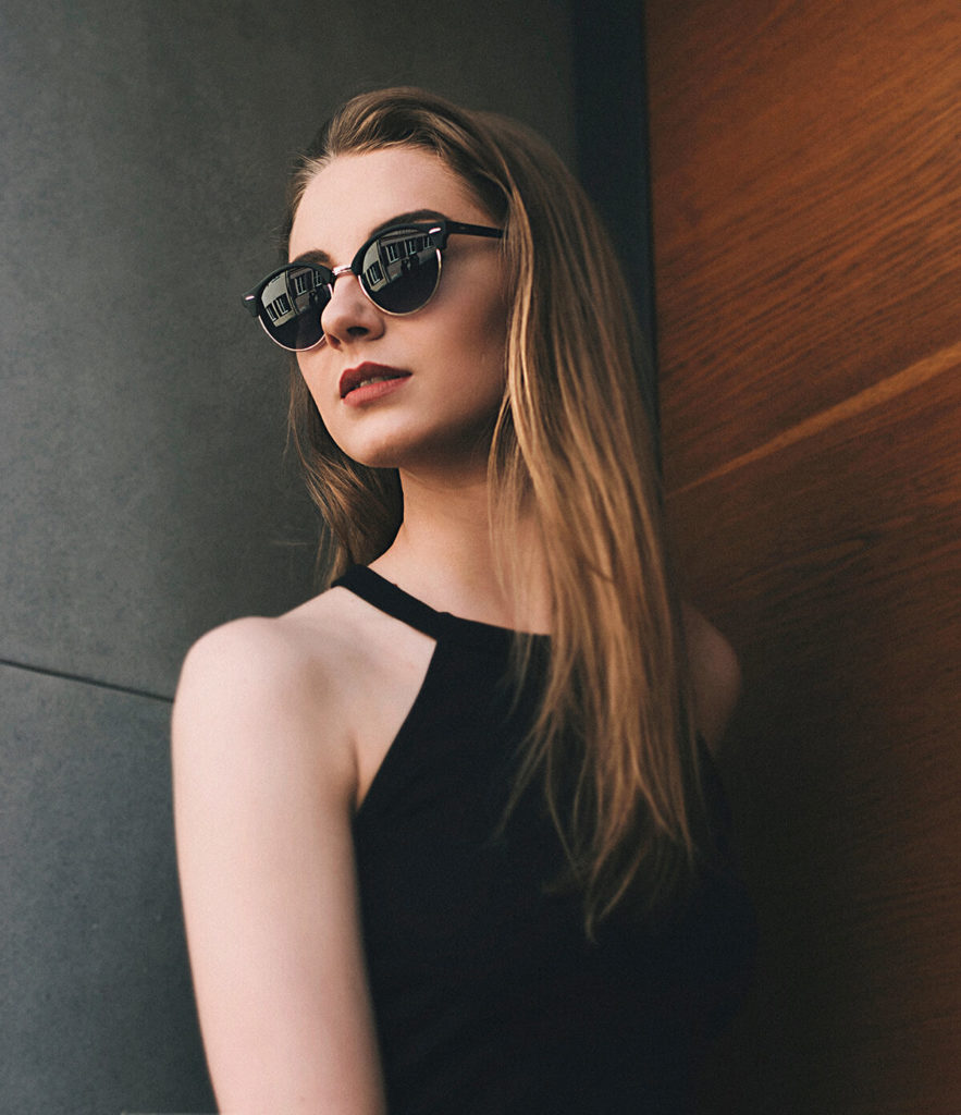 Black silk top