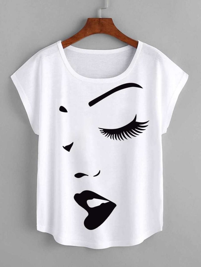 Face print t-shirt