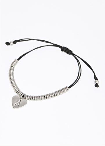 Silver heart bracelet