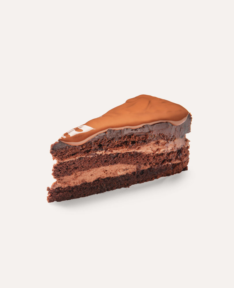 3 Chocolates Cake slice - Veg