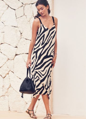 Zebra silk dress