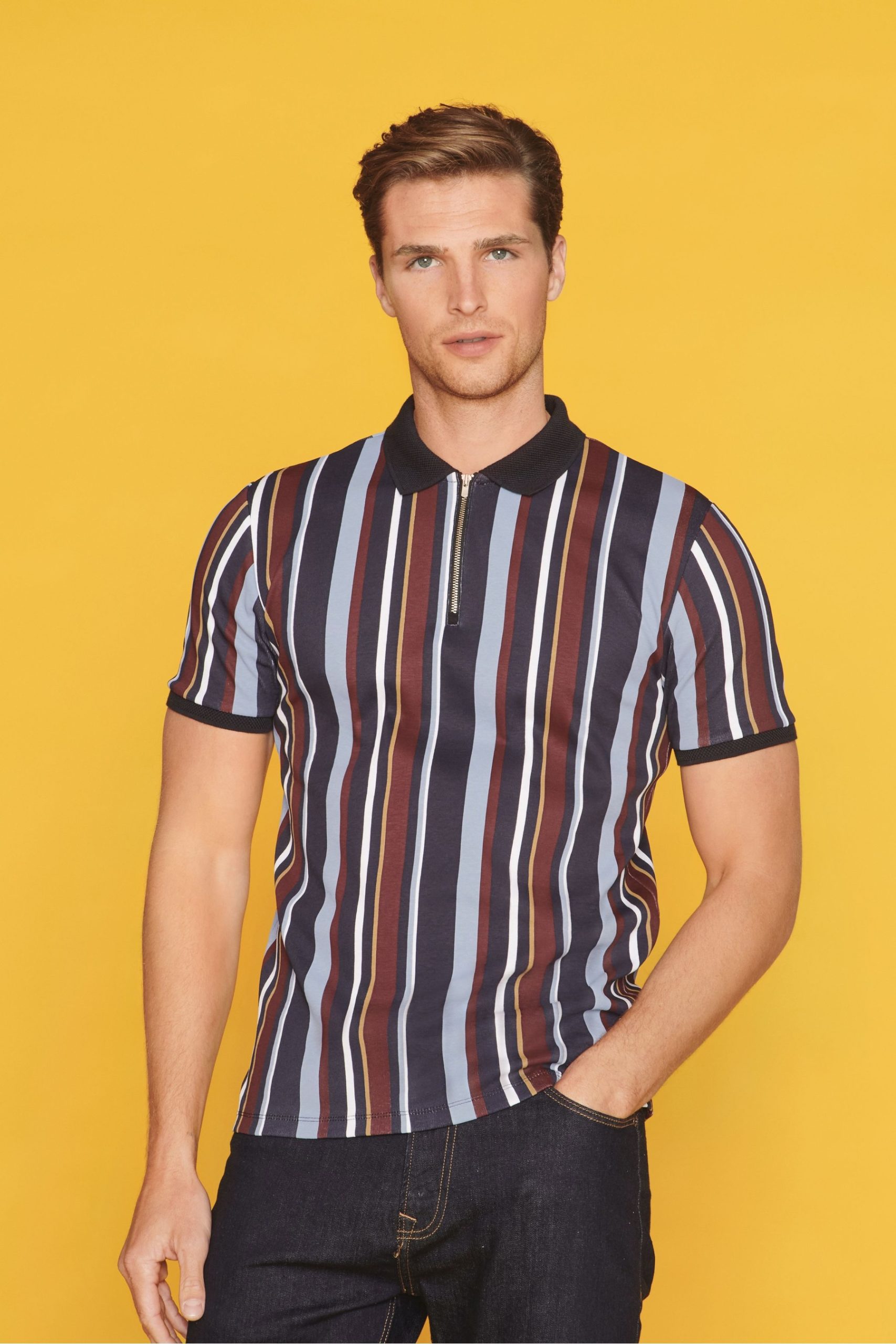 Multilines cotton shirt