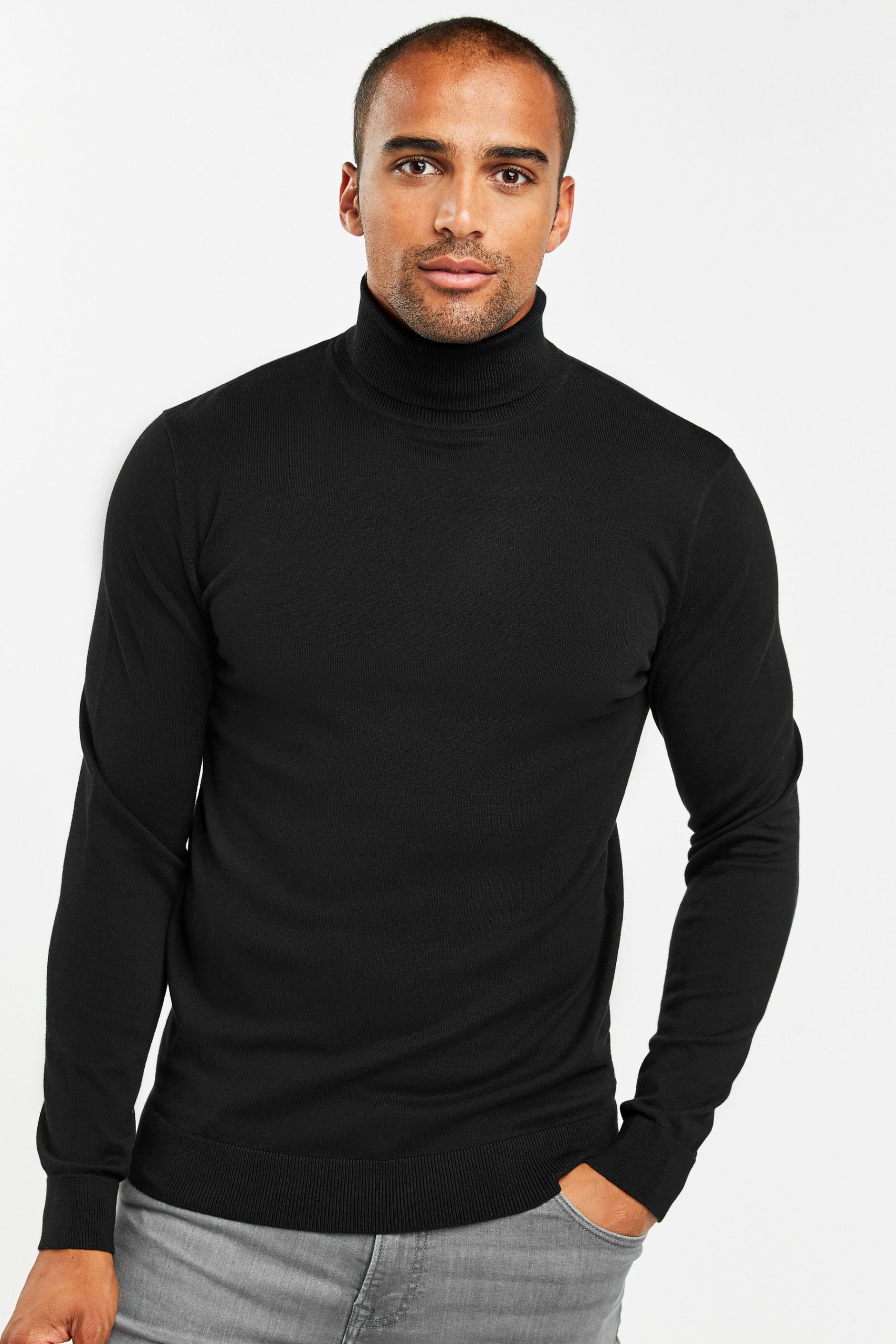 Black cotton shirt for man