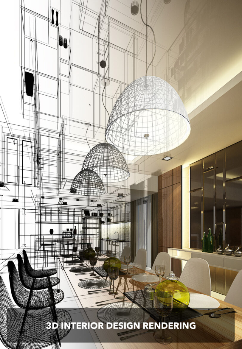 Custom 3D Interior Design Rendering Project